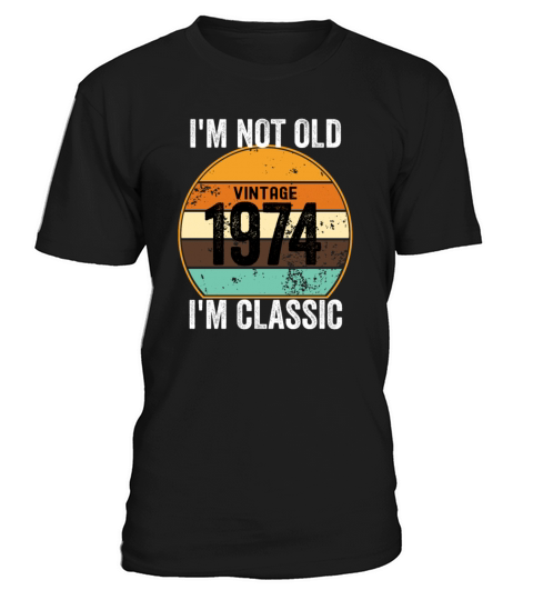 Im Classic Vintage 1974 Distressed Sunset T-Shirt Unisex