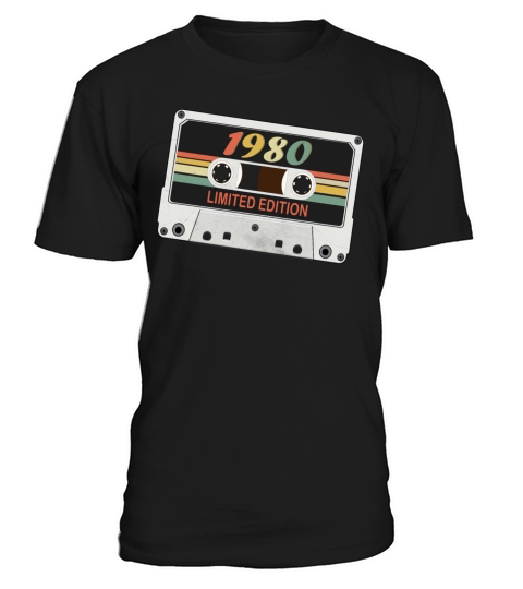 Vintage 1980 Limited Edition Tee Retro Cassette T-Shirt Unisex