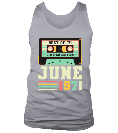 50th Birthday June Gift Vintage 1971 50 Years Tank Top Unisex
