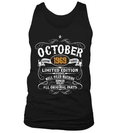 50th Birthday - Vintage Ocotber 1969 Funny Gift Tank Top Unisex