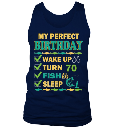 70TH BIRTHDAY FISHING MEN WOMEN Tank Top Unisex