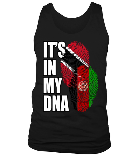 Afghan And Trinidad Tobago Mix Heritage DNA Flag Tank Top Unisex
