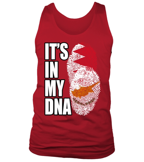 Cypriot And Bahraini Mix Heritage DNA Flag Tank Top Unisex
