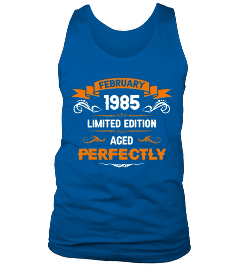 February 1985 Vintage Birthday Present Tank Top Unisex