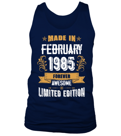 February 1985 Vintage Birthday Present Tank Top Unisex