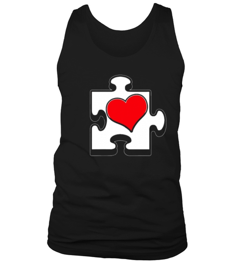 heart puzzle love february romance puzzler cupid Tank Top Unisex