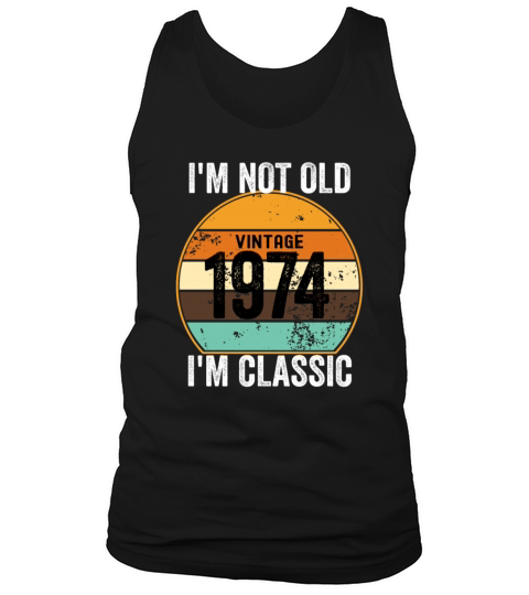 Im Classic Vintage 1974 Distressed Sunset Tank Top Unisex