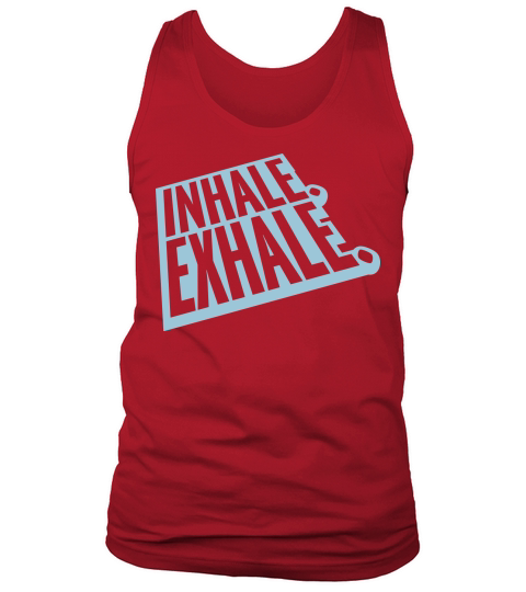 inhale exhale yoga quote Tank Top Unisex