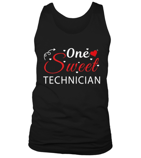 Love One Sweet Technician Heart Day Valentines Day Tank Top Unisex