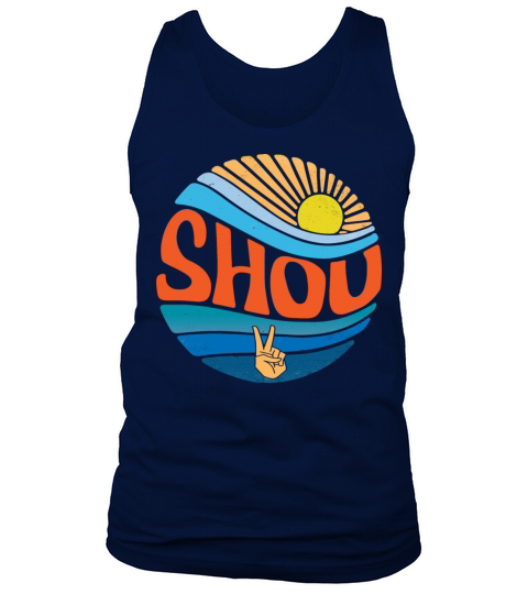 Shou Shirt Vintage Sunset Shou Groovy Tie Dye Tank Top Unisex
