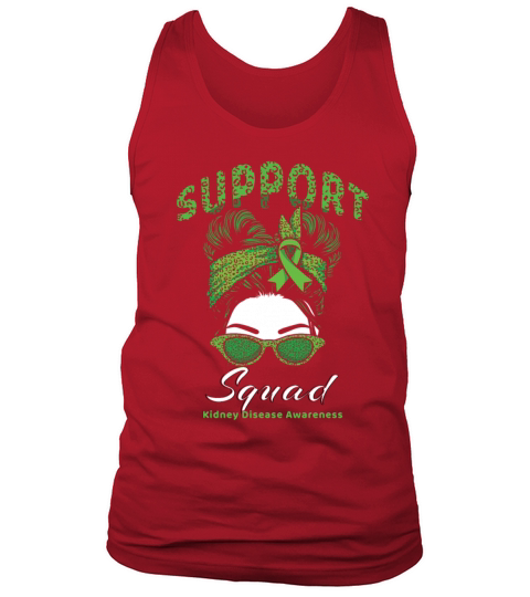 Squad Support Green Kidney Disease Awareness Month Tank Top Unisex