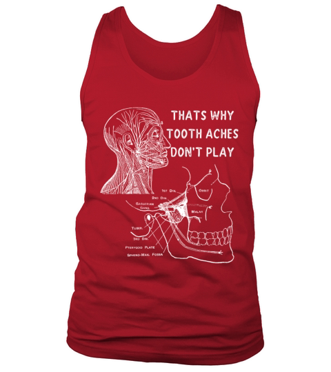teeth nerves connected to brain-tooth nerves anato Tank Top Unisex