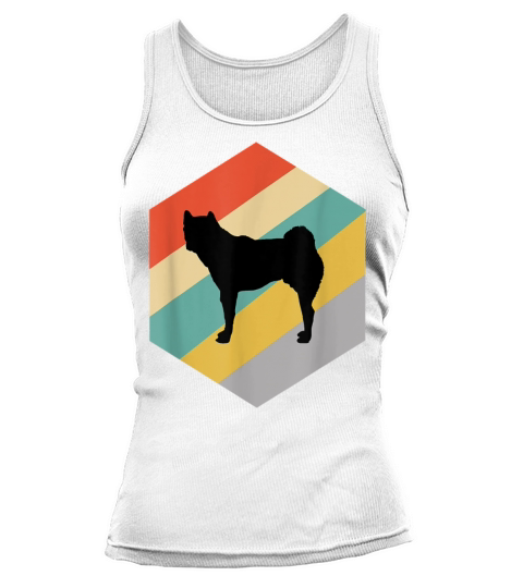 Akita Dog Vintage Design T Shirt Tank top Woman