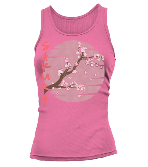 Anime Sakura Cherry Tree Blossom Japanese Art Vint Tank top Woman
