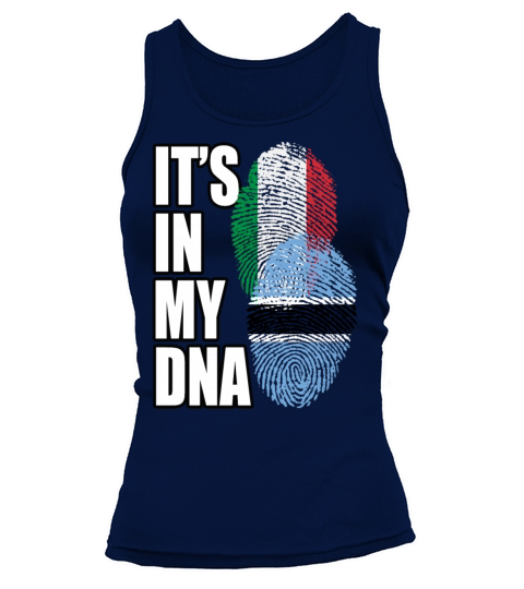 Botswana And Italian Mix Heritage DNA Flag Tank top Woman