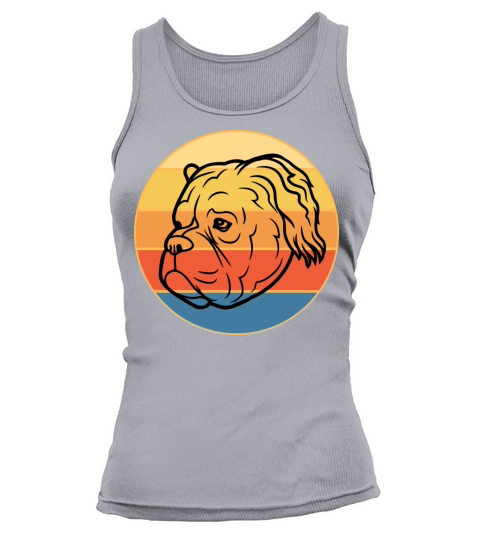 Bulldog Dog Breed Vintage Retro Sunset Tank top Woman