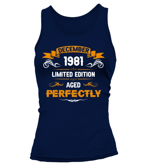 December 1981 Vintage Birthday Present Tank top Woman