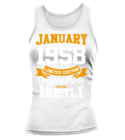 January 1958 Limited Edition Birthday Present Tank top Woman