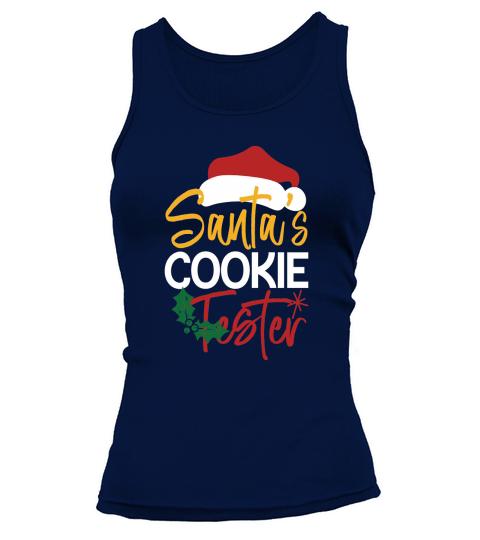 Santas Cookie Tester Christmas Shirt Tank top Woman