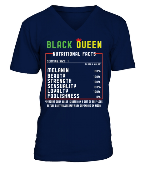 Black Melanin Pride Black History Month V-Neck T-shirt