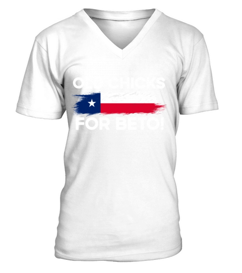 Design For Lovers Beto Flag Vintage Old Chicks For V-Neck T-shirt