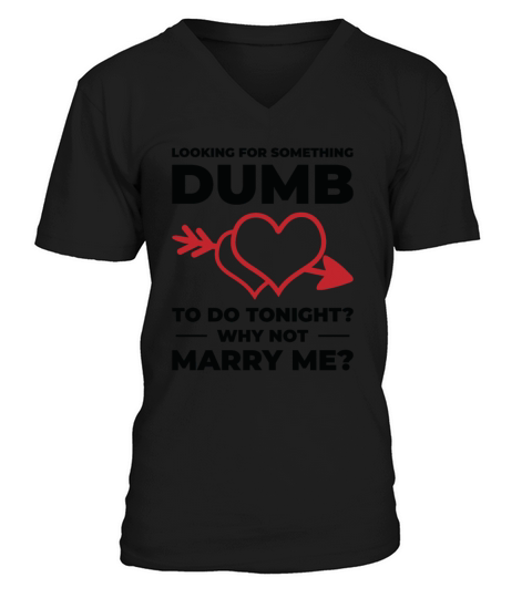 Dumb Wedding Heart Couple Relationship Romance V-Neck T-shirt