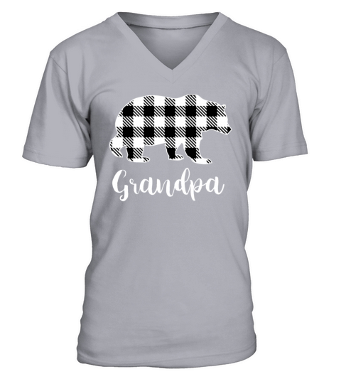 Grandpa Bear V-Neck T-shirt