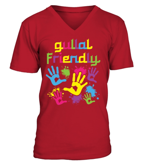 Gullal Friendly Hindu Buddhist Holi Festival V-Neck T-shirt