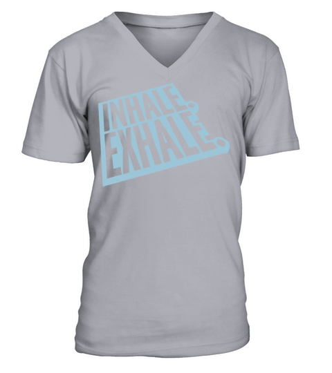 inhale exhale yoga quote V-Neck T-shirt