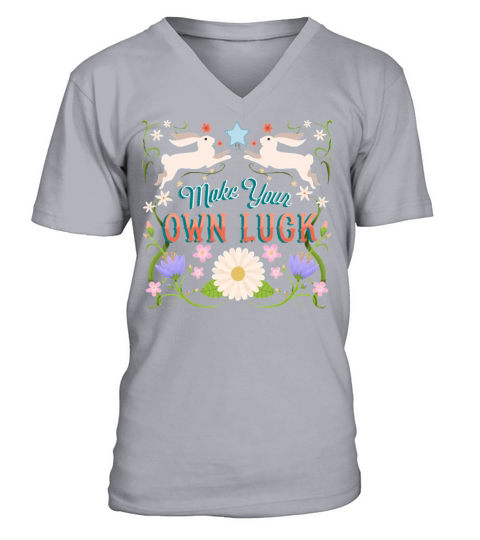 Make Your Own Luck Vintage Sign V-Neck T-shirt