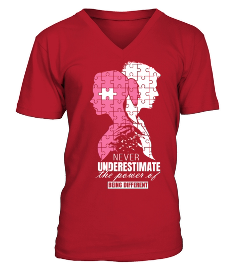 Pleasant Acceptance Of Lovable Differences Quote V-Neck T-shirt