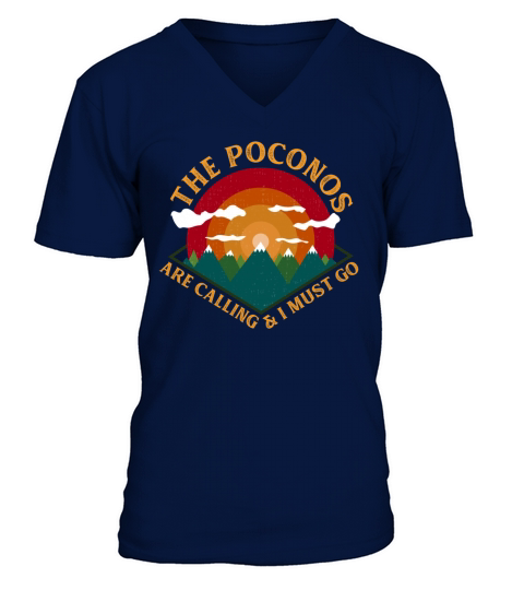 Pocono Mountains Pennsylvania V-Neck T-shirt