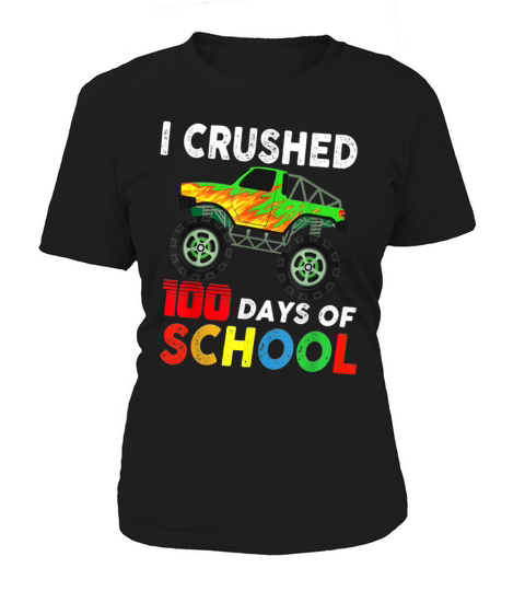 100 Days Of School Boys Monster Trucks T Shirt Women's T-Shirt