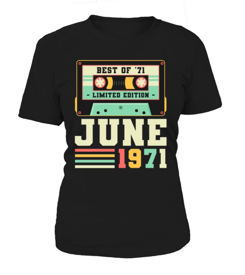 50th Birthday June Gift Vintage 1971 50 Years Women's T-Shirt