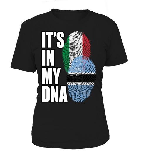 Botswana And Italian Mix Heritage DNA Flag Women's T-Shirt