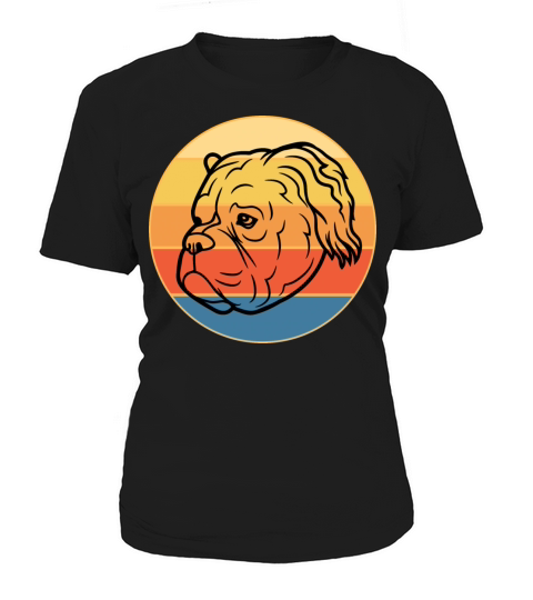 Bulldog Dog Breed Vintage Retro Sunset Women's T-Shirt