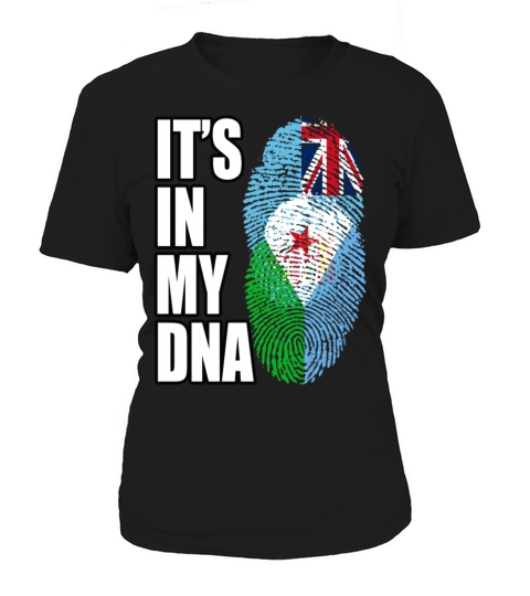 Fijian And Djiboutian Mix Heritage DNA Flag Women's T-Shirt