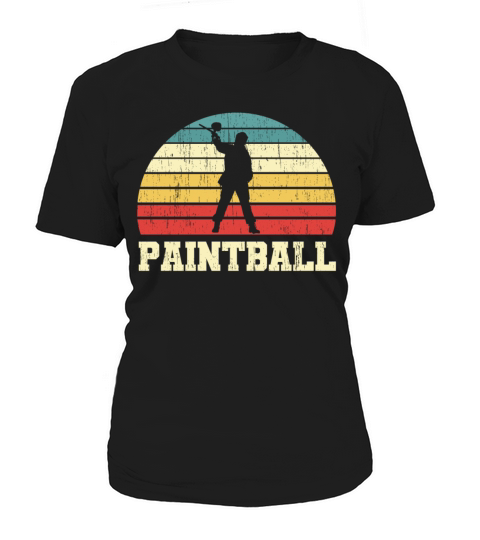 Retro Paintball Player Paintballer Paintballing Women's T-Shirt