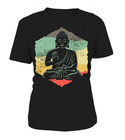Vintage Retro Style Buddha Meditation Design Idea Women's T-Shirt
