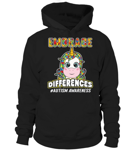 Unicorn Different Colorful Puzzle Autism Awareness Hoodie Unisex