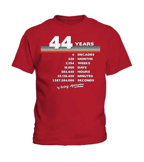 44th Birthday Vintage 44 Years Old Retro 528 Kids T-Shirt