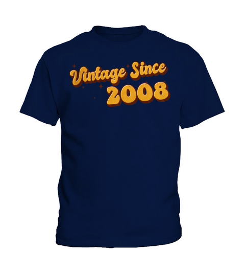 Vintage since 2008 15 Years Old - Groovy 15th Kids T-Shirt