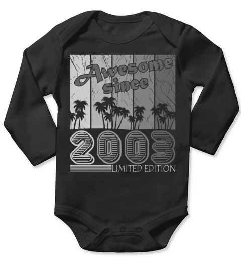 20th Birthday Vintage March 2003 Vintage 2003 Long Sleeve Baby One-Piece