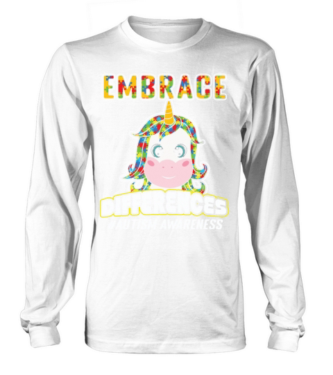 Unicorn Different Colorful Puzzle Autism Awareness Long sleeved Unisex