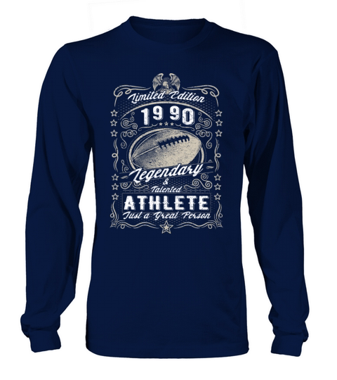 Vintage 1990 Football Birthday Gift Sport Hobby Long sleeved Unisex