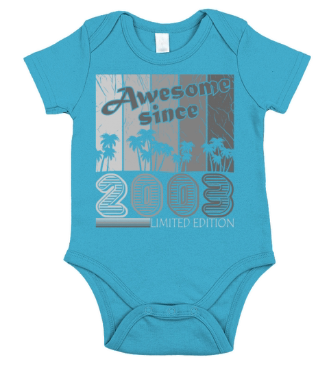 20th Birthday Vintage March 2003 Vintage 2003 Short Sleeve Baby One-Piece