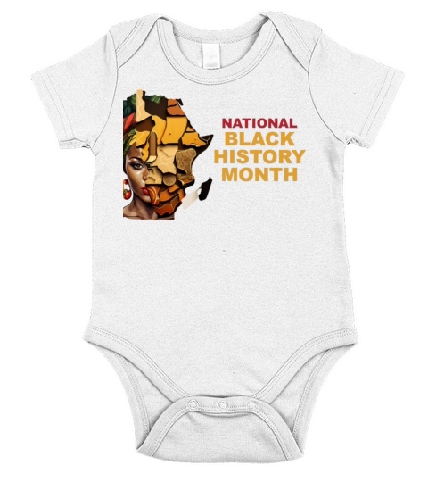 National Black History Mounth T-shirt Short Sleeve Baby One-Piece
