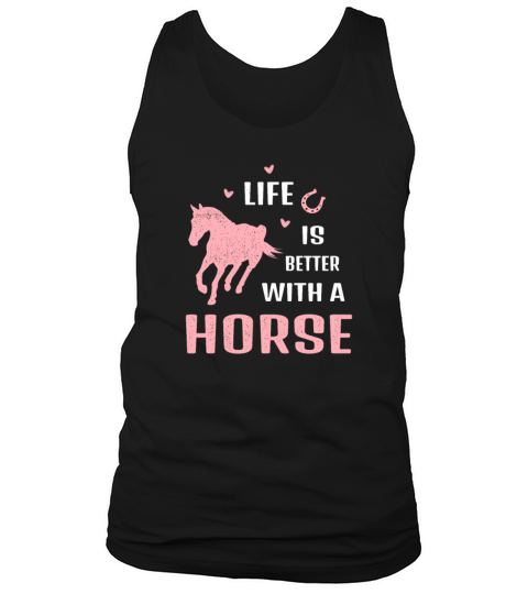 Life is better with horse Riding stable horseback Tank Top Unisex