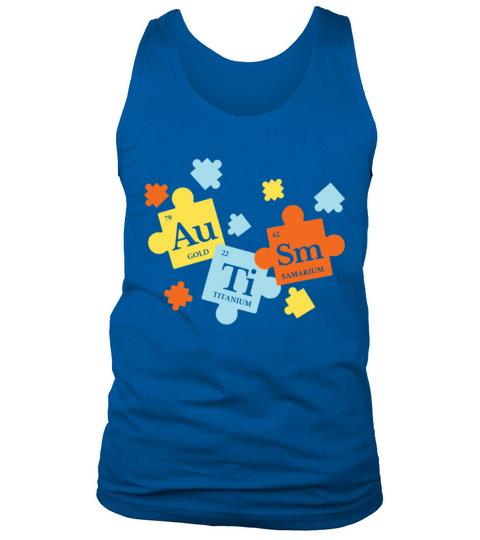 Periodic Table Elements Puzzle Autism Awareness Tank Top Unisex