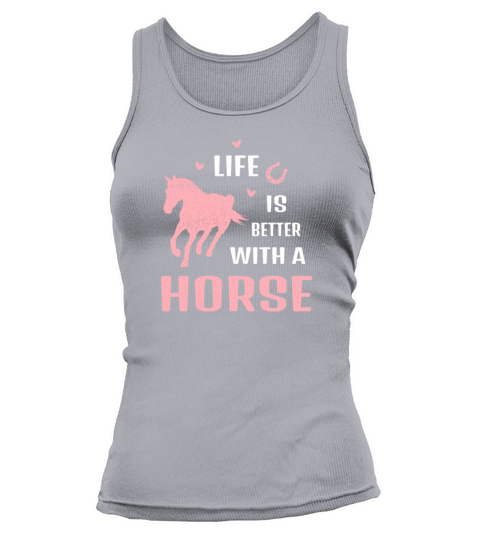 Life is better with horse Riding stable horseback Tank top Woman